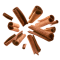 cinnamon sticks levitate white background